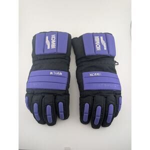 Kombi Vintage Kids Gloves XL Black And Purple Warm Winter Ski Riding Protection